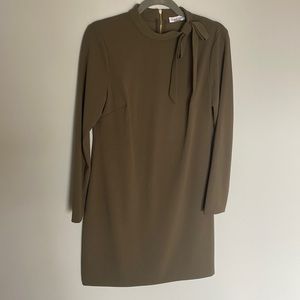 Olive green fall/winter dress